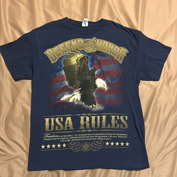 Vintage Defend & Honor USA Tee - Picture 1 of 3